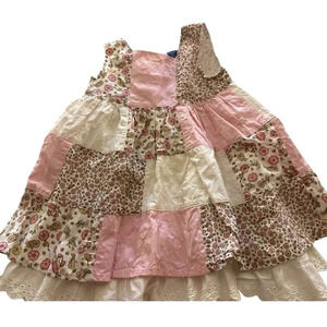 Greendog  Boutique Dress Sleeveless Patchwork Pattern Sz. 12m